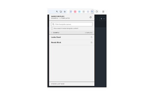 Team Saved Replies :: Adds saved replies to GitHub's saved replies list when commenting on issues or pull requests.
