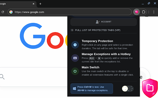 DefendTab: Don't Close My Tab :: DefendTab is a Smart Tab Protector that acts as a Guard and Lock to prevent you from accidentally closing your most important tabs.