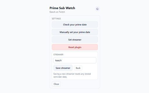 Keeoh Prime Reminder :: A browser extension to remind you to use your Amazon Prime subscription on Twitch.