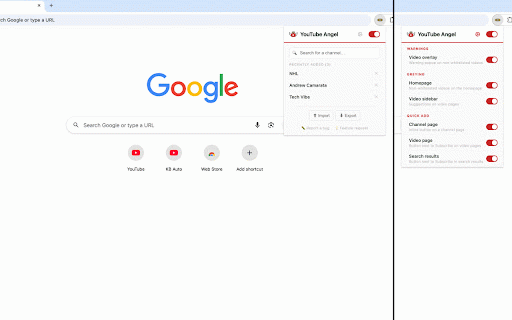 YouTube Angel :: Your guardian angel for YouTube — whitelist trusted channels and filter the rest.