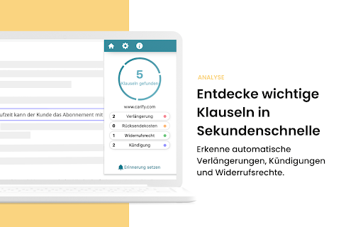 AGB-Check von Stiftung für Konsumentenschutz :: Der AGB Check erkennt automatisch AGB und identifiziert einige wichtige Klauseln für Dich.