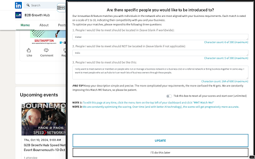 SA Business Hub :: A chrome extension that allows business owners to quickly make referrals and book meetings via introductions.