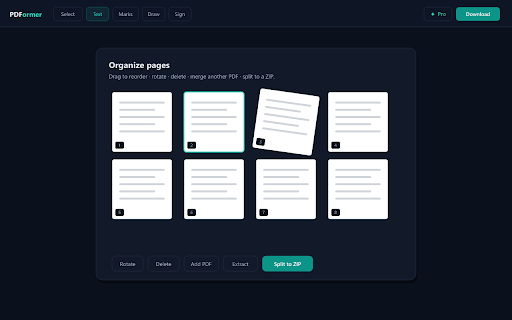 PDFormer — Fill & Sign PDF (Free, Private, No Account) :: Fill out and sign any PDF in your browser. 100% local — your file never leaves your device. No account, no watermark, no paywall.