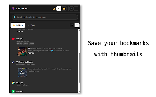 Bookmark :: Enhanced bookmark management with tags, advanced search, and folder organization