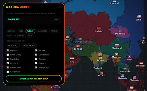 War Era Codex :: The ultimate War Era companion. Download articles, feeds, world maps, alliance data and more — without leaving the game.