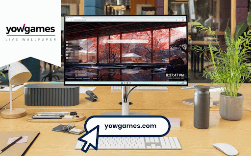 Autumn Leaves And Water Reflection Live Wallpaper :: Traditional Japanese garden view with autumn maple trees reflected in tranquil water.