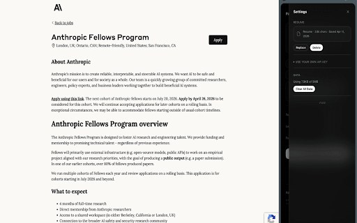 Pave :: Click on any job posting. Get a tailored cover letter. Download as PDF. No login required.