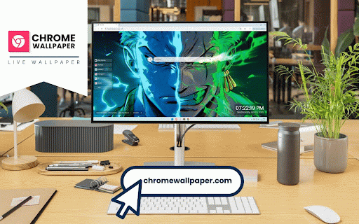 Roronoa Zoro Split Face Live Wallpaper :: Zoro's split face radiates blue and green energy, revealing his dual fighting spirit.