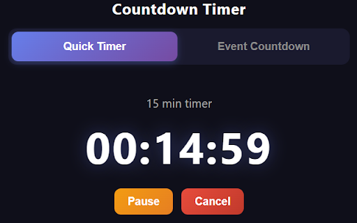 Simple Countdown Timer :: Set quick countdown timers or count down to your favorite events like birthdays, holidays, and more!