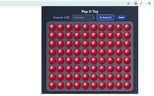 Pop It - Fidget Toy :: A delightful Pop It fidget toy right in your browser! Perfect for stress relief and fidgeting during work or study breaks.