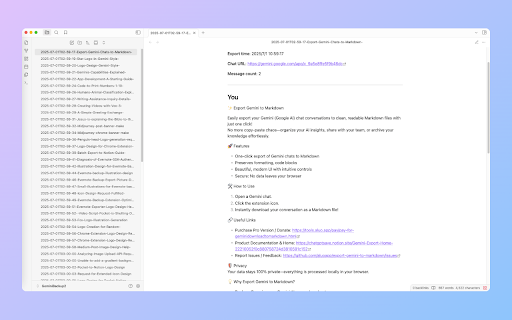 Gemini to Obsidian :: Bulk Export Gemini conversations to Markdown files with one click