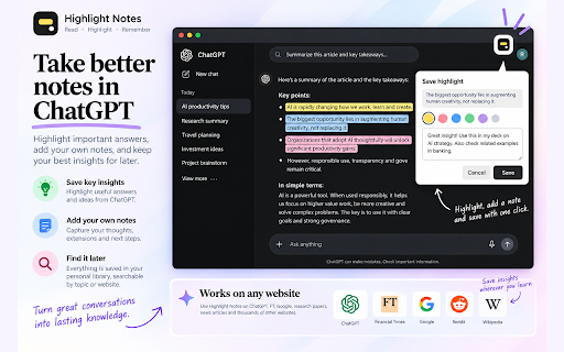 Highlight Notes :: Highlight webpages, add notes, export PDFs, and sync your library across devices with Highlight Notes.