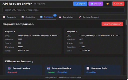 API Request Sniffer :: Capture and inspect all API requests (fetch/XHR) from any webpage with a clean, developer-friendly UI
