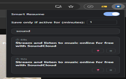 Smart Resume :: Save and resume your browsing sessions automatically