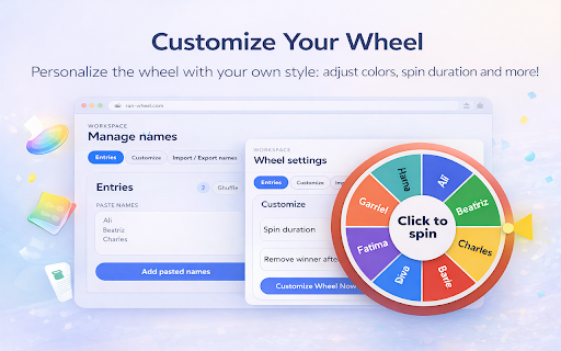 Ran-Wheel | Wheel to random your items :: Spin a wheel to randomly select your items.