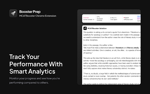 MCATBooster Chrome Extension :: Free written & video solutions for all 7 official AAMC® MCAT® exams — reviewed in the same format as the real exam. 100% free.