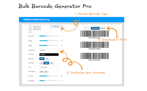 Bulk Barcode Generator Pro - Free Online Tool :: Fast, free online bulk barcode generator. Create multiple barcodes instantly with our user-friendly tool.