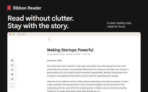 Ribbon :: Save the current tab to your Ribbon reading list.