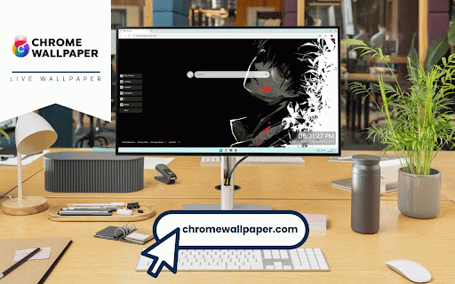 Ken Kaneki Tokyo Ghoul Re Live Wallpaper :: Ken Kaneki with glowing red kakugan eye surrounded by blood and white lilies.