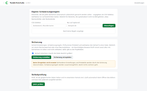 TecInt-FetchLite :: Webseiten als Bild erfassen und mit Anmerkungen versehen. Arbeitet vollständig lokal.