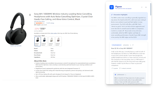 Pigeon :: Make smarter choices with real user discussions and insights.