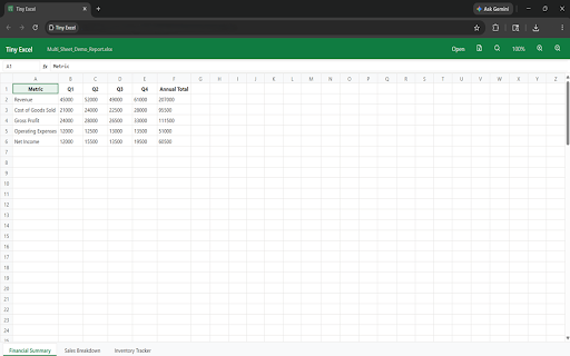 Tiny Excel :: Open and view Microsoft Excel .xlsx files locally with high fidelity.