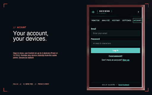 Deckrd: AI Detection :: Detect AI-generated messages in your conversations