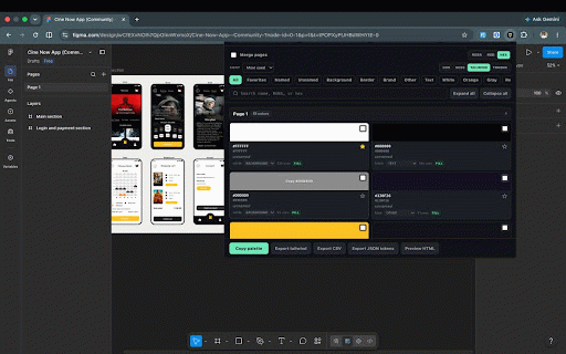 Figma Color Extractor :: Extract Figma fills, strokes, effects, and RGBA color tokens by page.