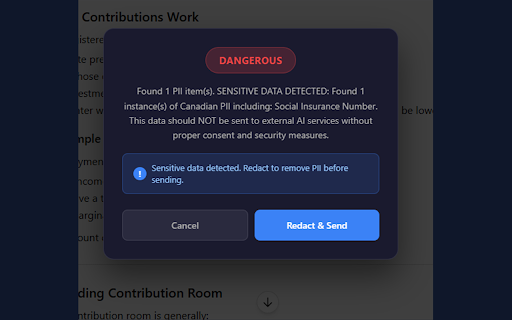 Clarifence — AI Prompt Security Scanner :: Scan your AI prompts for PII leaks and prompt injection attacks before sending. Works across major AI chat platforms.