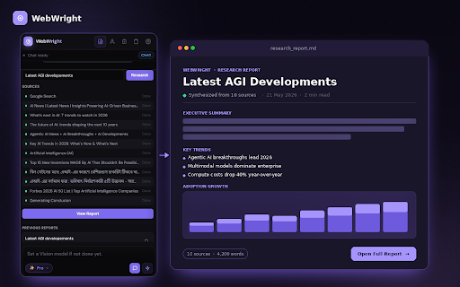 WebWright: built for action, not just browsing :: An autonomous AI agent that perceives, reasons, and acts on web pages to achieve your goals.