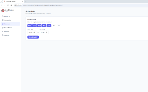 ZenBlocker :: Block distracting websites, set schedules, and stay focused with insights and Focus Mode.