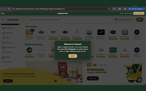 Grocerelle Shop Helper :: Walk through your Grocerelle shopping list on Instacart, item by item. We auto-search each one; you pick the product you want.