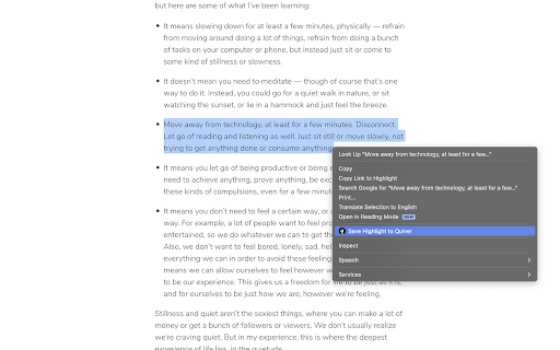 Quiver :: Effortlessly sync your highlights with Quiver. Elevate your reading experience by capturing and organizing key insights.