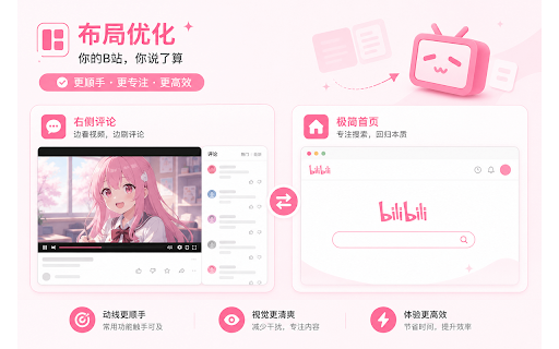 B站增强助手 - 哔哩哔哩(Bilibili)AI总结·去广告·倍速 :: 专为B站打造的全方位增强插件。AI助手、界面净化、极速预览、过滤屏蔽视频等,持续更新,打造纯净高效的B站浏览体验!