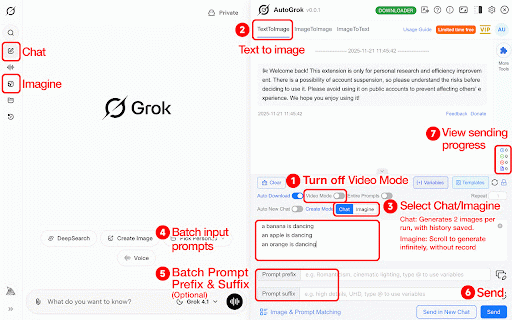 AutoGrok - Auto send Grok prompts and download images/videos :: Grok efficiency extension, batch automatic sending prompts and downloading images/videos, prompts management, and more.