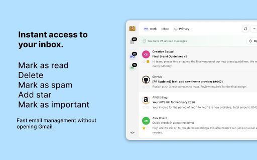 Gmail Cleaner & Checker – Swipe Cleanup :: Gmail client with Swipe Mode for rapid triage. Includes real-time notifications, custom reading panes, and high-speed sync.