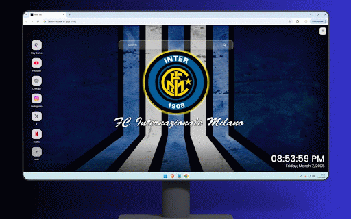 Inter Wallpaper :: Show your passion for Inter Milan with a stunning wallpaper featuring the club's iconic blue and black colors and logo.