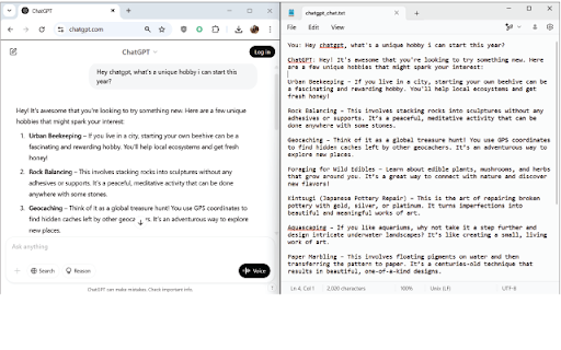 ChatGPT Chat Downloader :: Download ChatGPT conversations as text files.