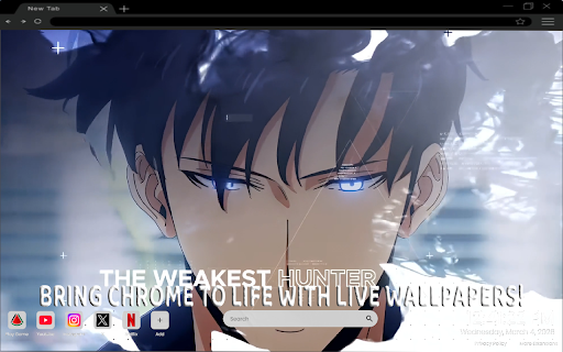 Sung Jin - Woo - Solo Leveling Edit Live Wallpaper :: One of the most epic anime live wallpapers for Chrome – featuring Sung Jin-Woo’s shadow power.