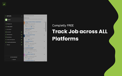 JobTrackfy :: AI job application tracker for LinkedIn and Indeed: save jobs, track applications, and manage outreach