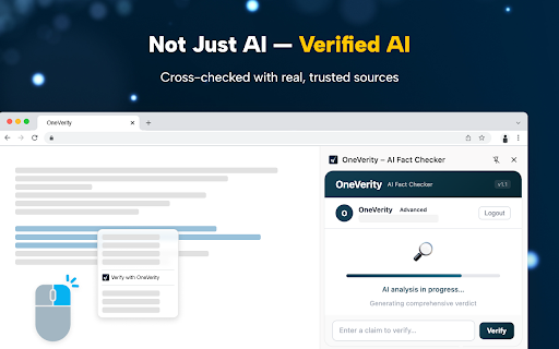 OneVerity — AI Fact Checker :: Detect and verify claims on any webpage with AI-powered fact-checking.
