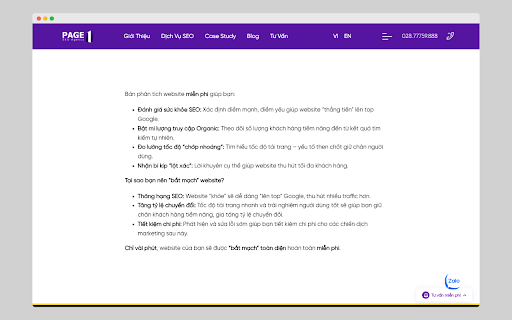 Audit Website - PAGE1.vn :: Đăng ký Audit website từ Page1.vn. Kiểm tra sức khoẻ SEO website của bạn.