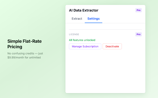 AI Data Extractor - Structured Data Extraction :: Extract structured data from any webpage with AI-powered field detection. Export to CSV/JSON in one click.