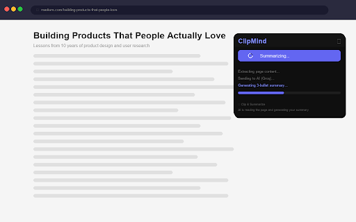 ClipMind — AI Web Clipper :: Capture, summarize, and search anything you read online. AI-powered web clipper with semantic search.