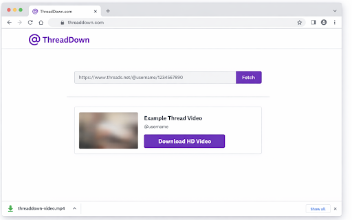 Threads Video Downloader — ThreadDown :: Download Threads videos in HD quality. Button appears directly on Threads posts. Free, no login required.