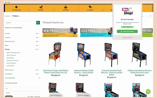 Product Scraper for WooCommerce & Shopify :: Download products from WooCommerce and Shopify stores with ease.