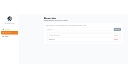 Focus&Block: Pomodoro timer, automatic site blocking & focus tracking :: Simple, no-nonsense productivity: Pomodoro timers, automatic site blocking, and focus tracking. Stay in the zone with FocusFlow.