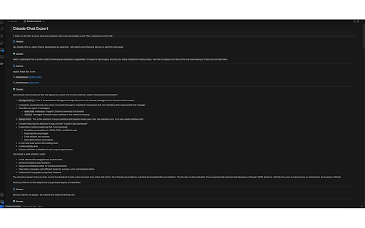 Claude Chat Downloader :: Download chat history, including all files. Save in multiple formats including JSON, HTML, and Markdown.
