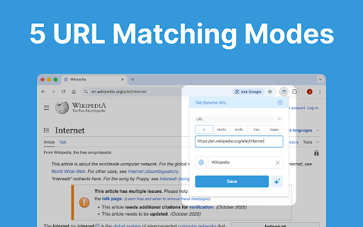 Tab Rename Wiz - Modify Tab Titles & Icons :: AI-powered tab renaming for cleaner, smarter browsing.