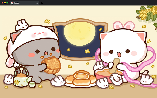 Peach & Goma Wallpapers HD New Tab - Kawaii Cat Backgrounds :: Transform your new tab with adorable Peach & Goma HD wallpapers. Featuring cute cat duo, kawaii pastel themes for anime fans.